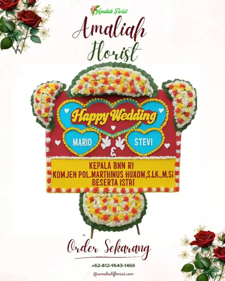 Papan Bunga Pernikahan Kalicari